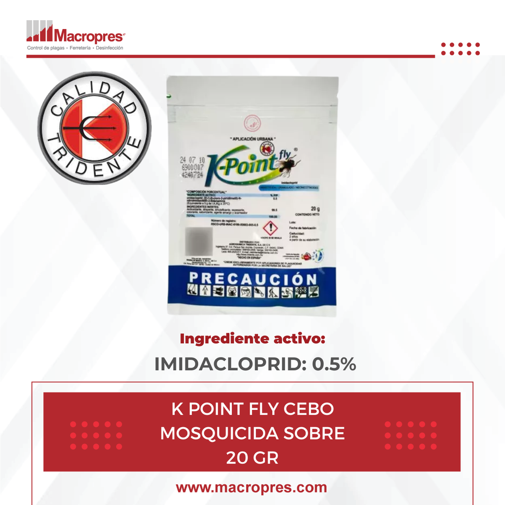 K-POINT FLY CEBO MOSQUICIDA SOBRE 20 GR